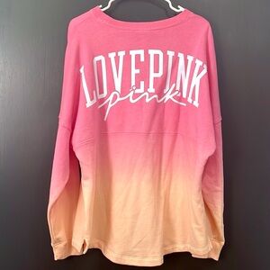 PINK Victoria's Secret Ombré Varsity Crewneck Sweatshirt